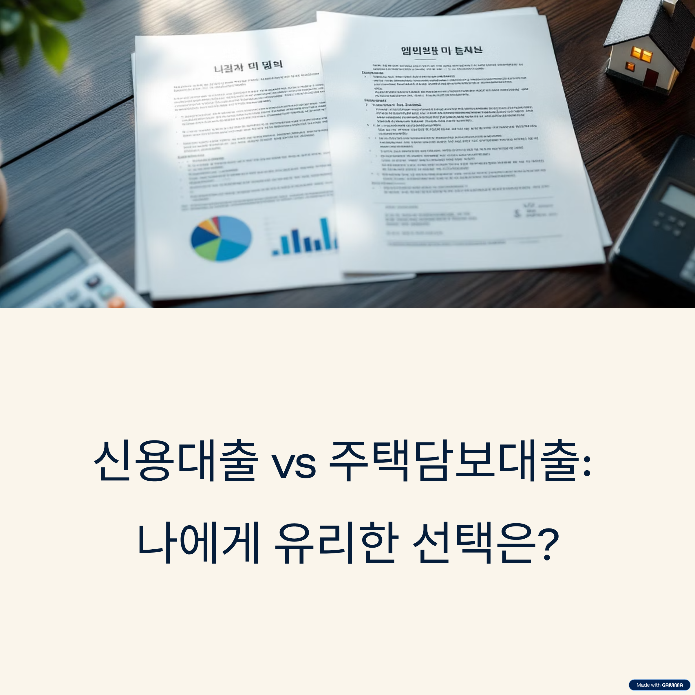 신용대출vs주택담보대출 나에게 유리한 선택은?