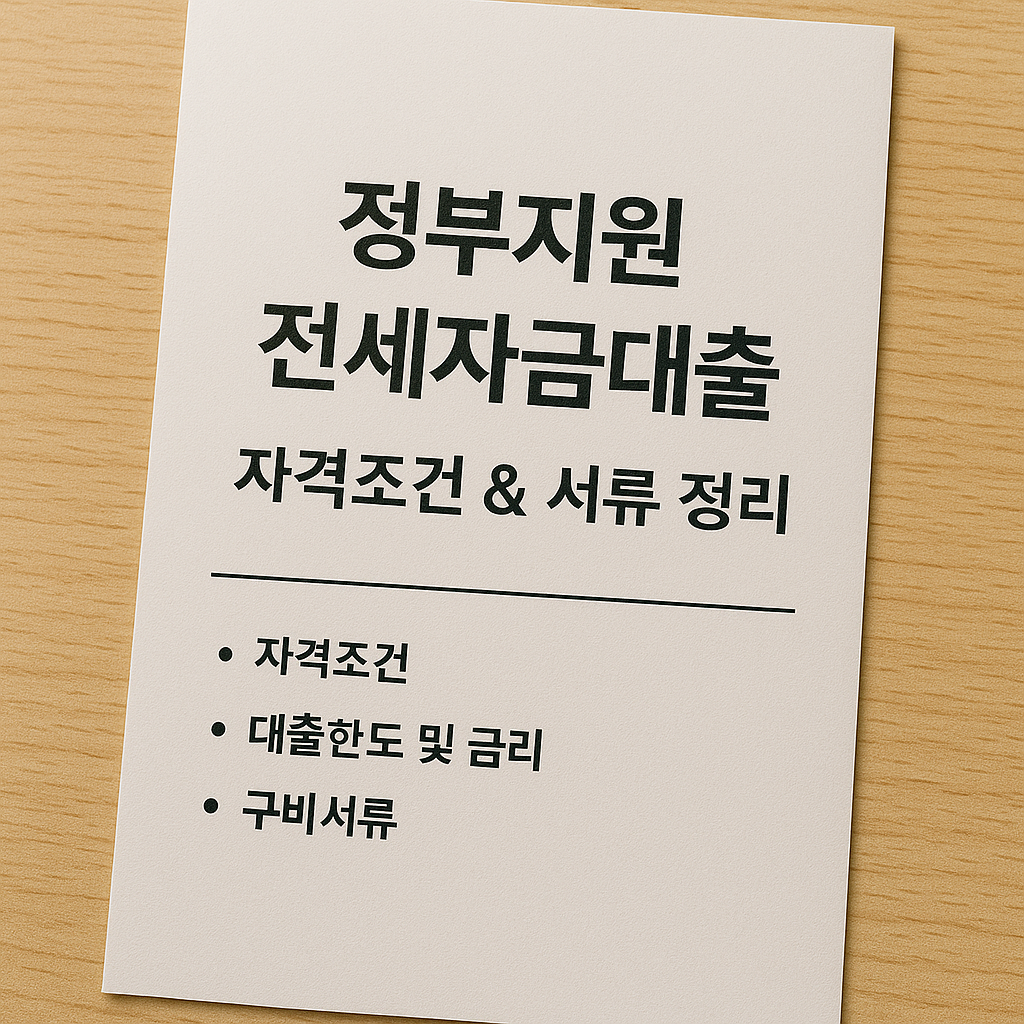 정부지원 전세자금대출