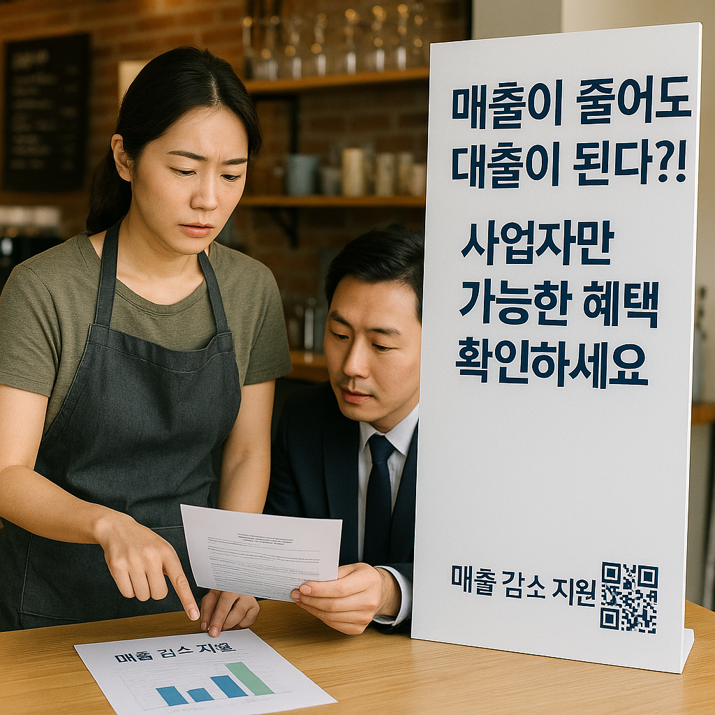 사업자대출 매출이 줄어도 대출이된다.